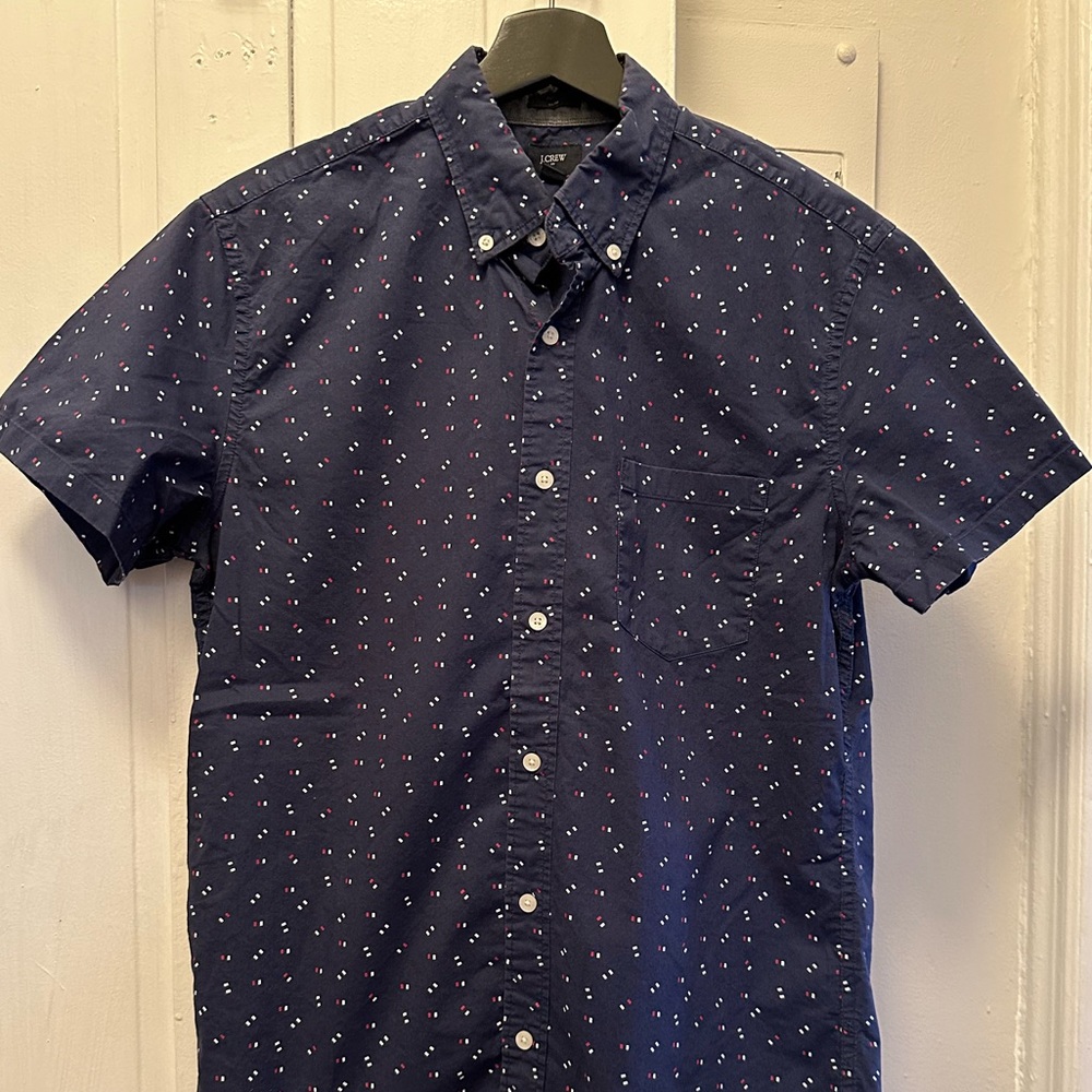 J Crew button up pattern shirt